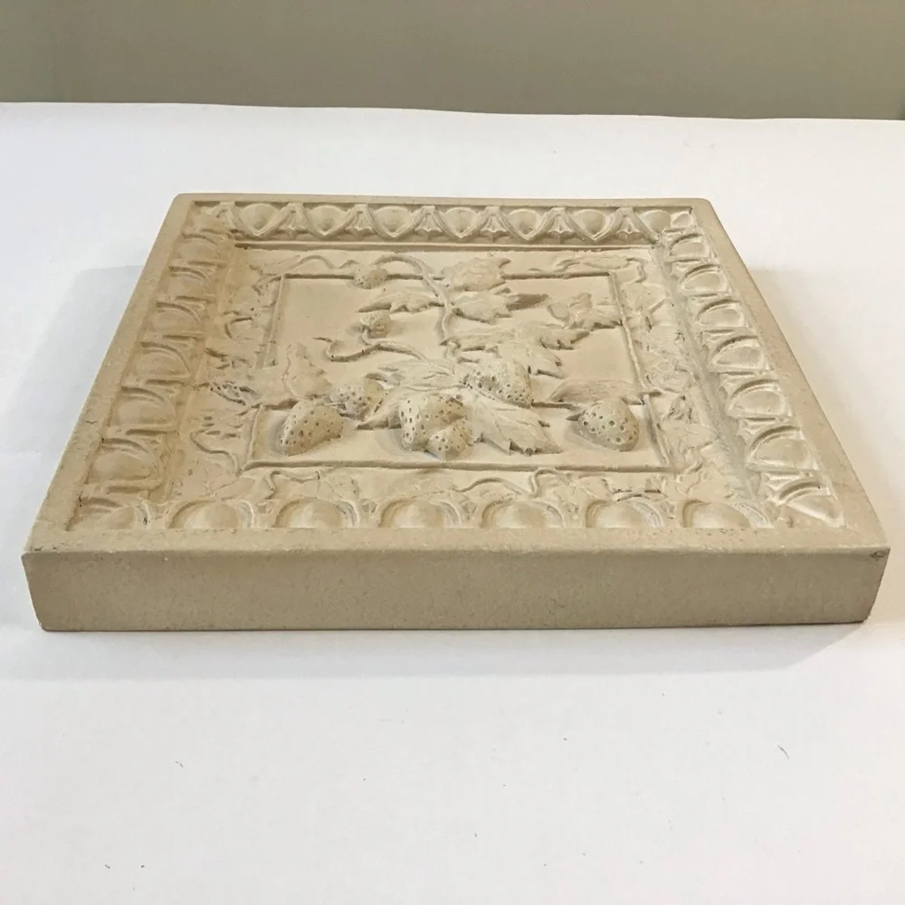 Decorative Cream Strawberry Relief Wall Tile - Unbranded